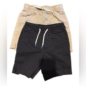 Boys Elastic Waist Shorts - Gap and Old Navy Black and Tan Bundle
